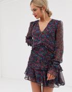 Stevie May Mercy Long Sleeve Floral Mini Dress - Multi