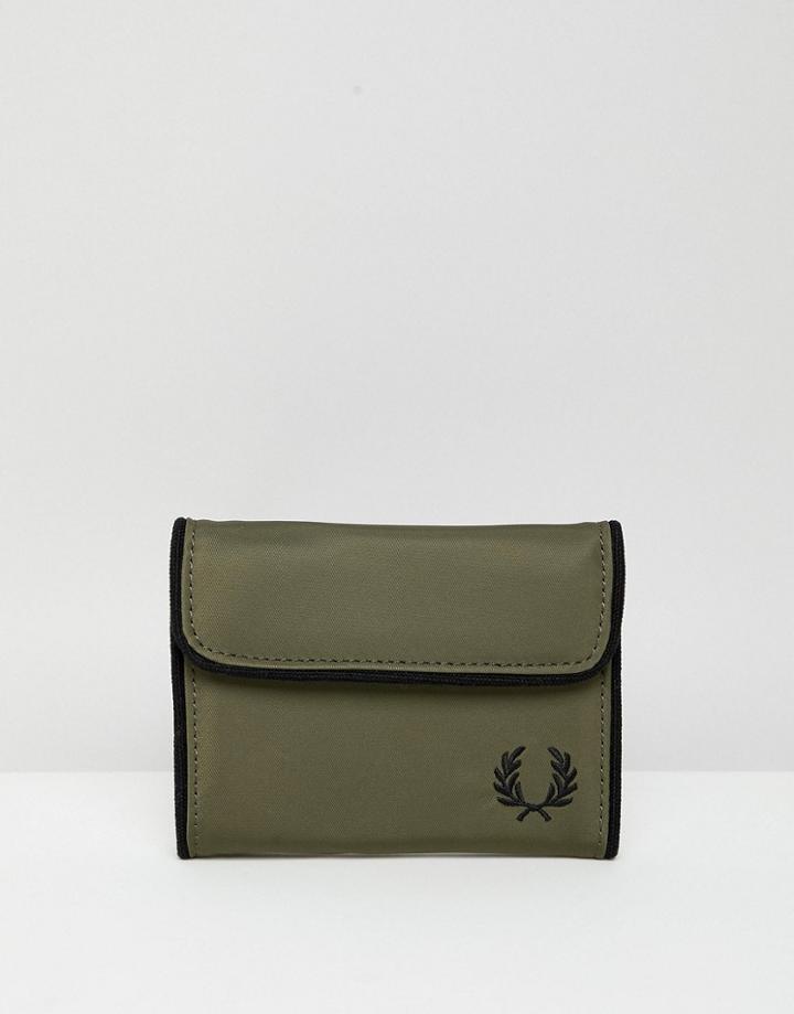 Fred Perry Sport Nylon Wallet In Green - Green