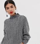 Vero Moda Tall Funnel Neck Stripe Textured Sweater - Multi