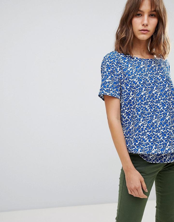 Ichi Noise Print Top - Blue