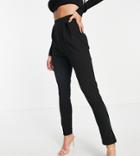 Asos Design Tall Jersey Tapered Suit Pants In Black