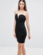 Tfnc Sweetheart Boobtube Mini Dress - Black