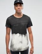 Religion T-shirt With Paint Dripping Print - Beige