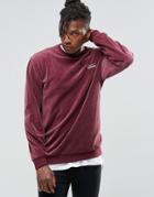 Adidas Originals Archive Velour Crew Sweatshirt Ay9237 - Red