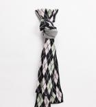Collusion Unisex Oversized Knitted Scarf Co-ord In Argyle Jacquard-multi