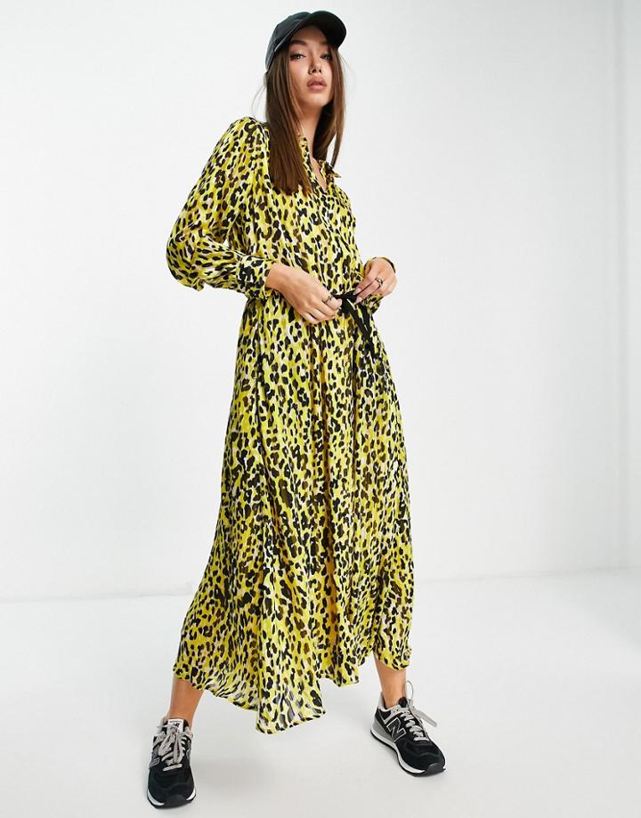 Inwear Venga Midi Dress In Yellow Print
