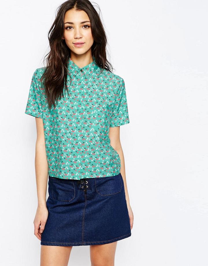 Sugarhill Boutique Cherry Blouse - Green