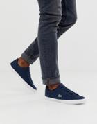 Lacoste Lerond Sneakers In Navy Canvas