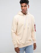 Alpha Industries X-fit Hoodie Sweatshirt In Caramel - Cream