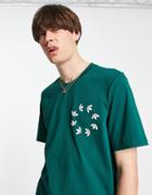 Adidas Originals Adicolor Bold Logo T-shirt In Collegiate Green