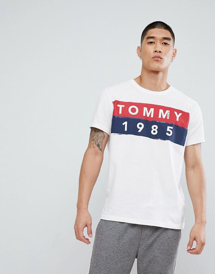 Tommy Jeans 1985 Logo T-shirt In White - White