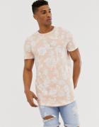 Jack & Jones Premium T-shirt In All Over Tropical Print In Pink - Pink