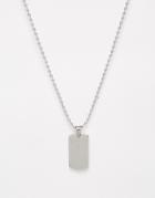 Seven London Dogtag Necklace In Silver - Silver