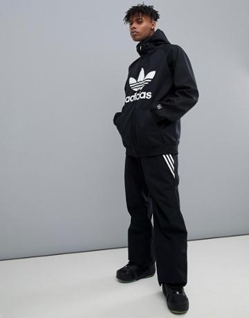 Adidas Snowboarding Greeley Soft Shell Jacket In Black - Black