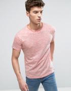 Solid T-shirt In Marl - Red
