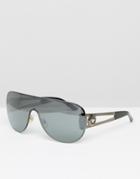 Versace Visor Flat Brow Sunglasses - Gray