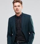 Selected Homme Suit Jacket In Slim Fit With Stretch - Green