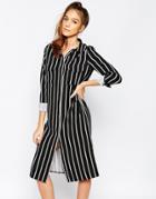 Daisy Street Stripe Shirt Dress - Multi