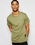 G-star T-shirt Rinep Grandad In Green - Sage