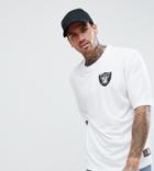 Majestic Oversized Raiders Mesh T-shirt In White - White