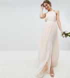 Tfnc Tall Pleated Maxi Bridesmaid Dress-pink