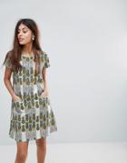 Yumi Shift Dress In Pineapple Print - Multi
