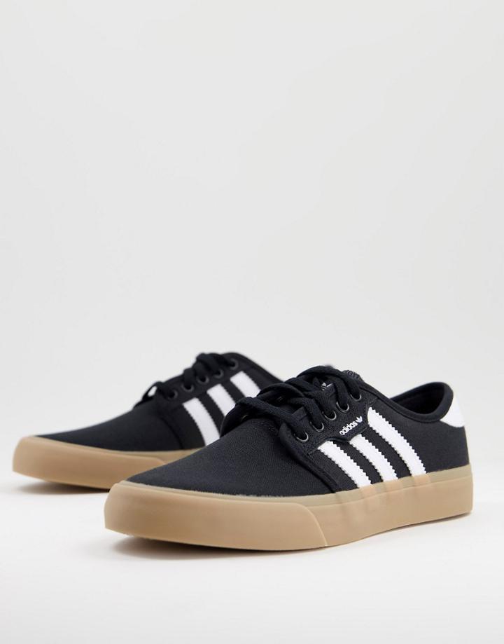 Adidas Originals Seely Sneakers In Black And White With Contrast Sole