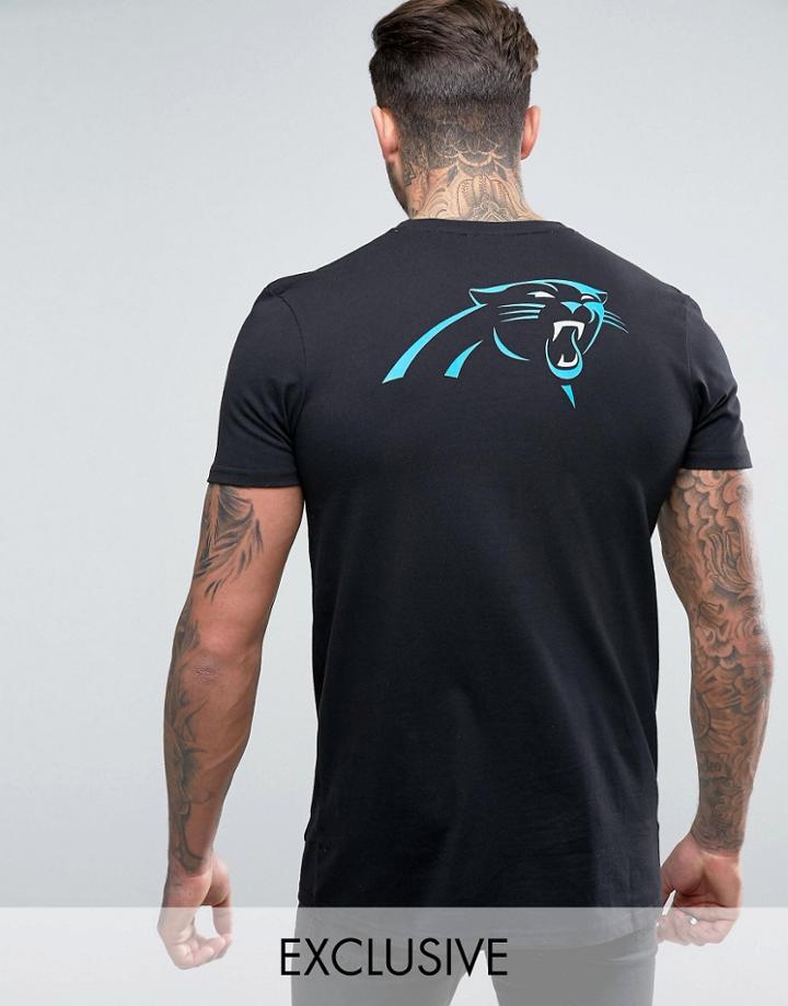 Majestic Panthers Longline T-shirt Exclusive To Asos - Black