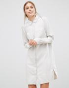 Just Female Sketch Linen Shirt Dress - Cream