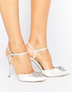 Asos Peppermint Bridal Embellished Pointed High Heels - White