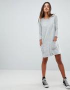 Abercrombie & Fitch Cozy Pocket Front Dress - Gray