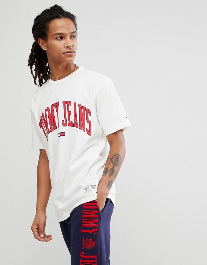 Tommy Jeans Collegiate Capsule T-shirt In White - White