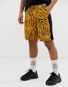 Puma Wild Pack Shorts In Tiger Print - Orange