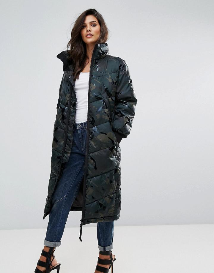 G-star Alaska Boyfriend Camo Padded Jacket - Green