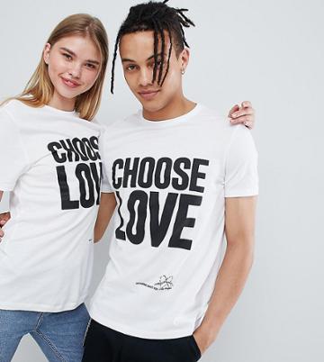 Help Refugees Choose Love T-shirt In White Organic Cotton - White