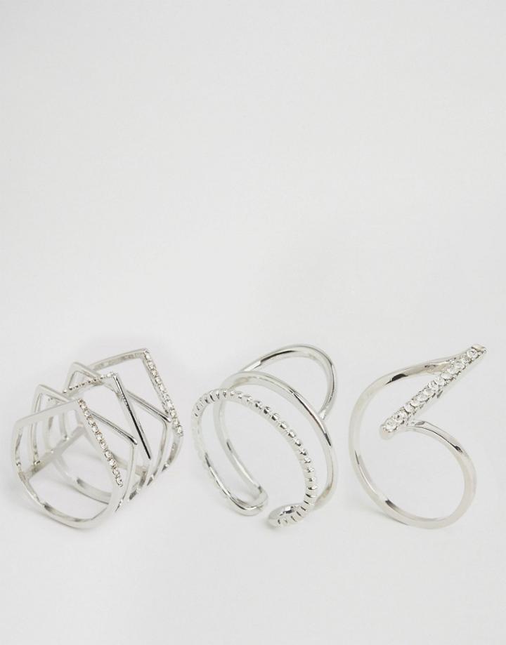 Aldo Frirand Stacking Rings - Silver