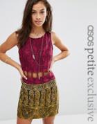 Asos Petite Festival Dress With Cut Outs - Multi