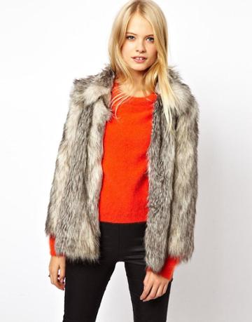 Asos Vintage Faux Fur Coat