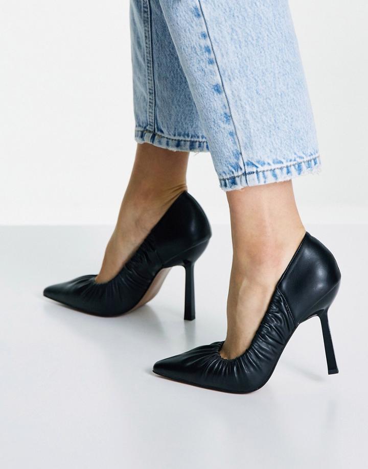 Asos Design Pepper Ruched Pumps In Black
