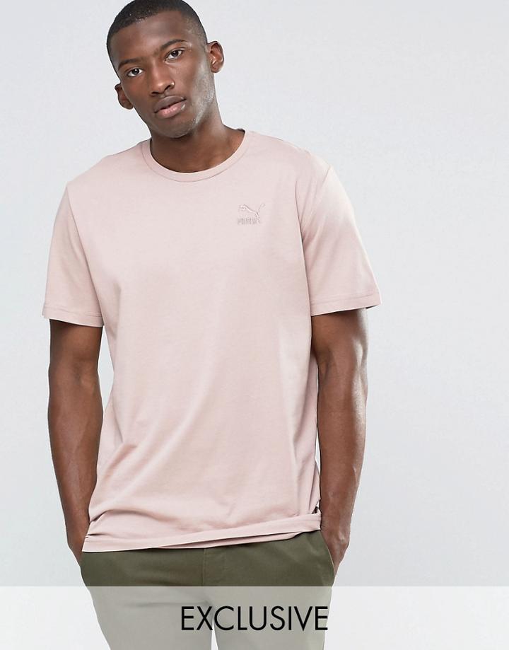 Puma Oversized T-shirt In Dusty Pink Exclusive To Asos - Pink