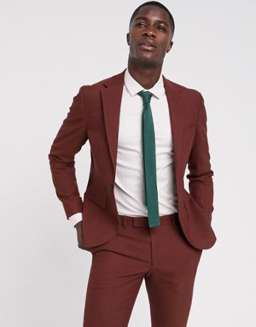 Moss London Suit Jacket In Copper - Copper