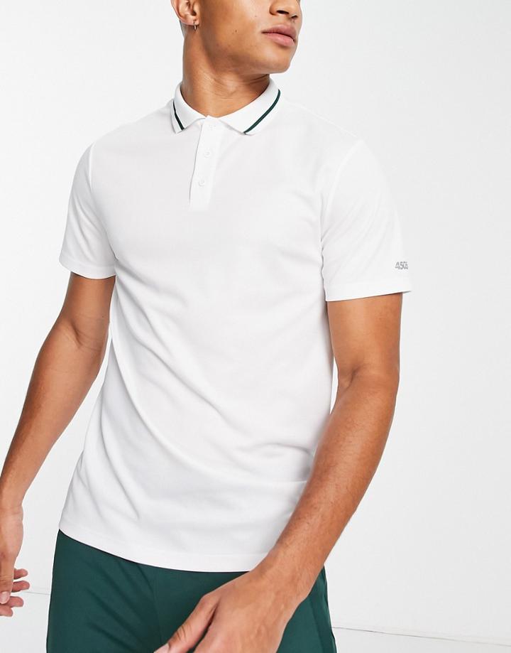 Asos 4505 Tennis Polo With Quick Dry-white