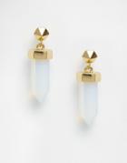 Orelia Clean Shard Statement Earrings - Pale Gold