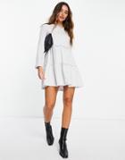 River Island Roll Neck Wide Rip Sweater In Black