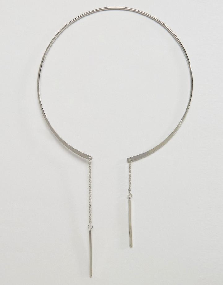 Nylon Drop Torq Structured Necklace - Gold