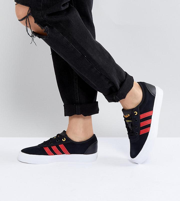 Adidas Skate Boarding Adi-ease Sneakers With Logo Tongue - Black