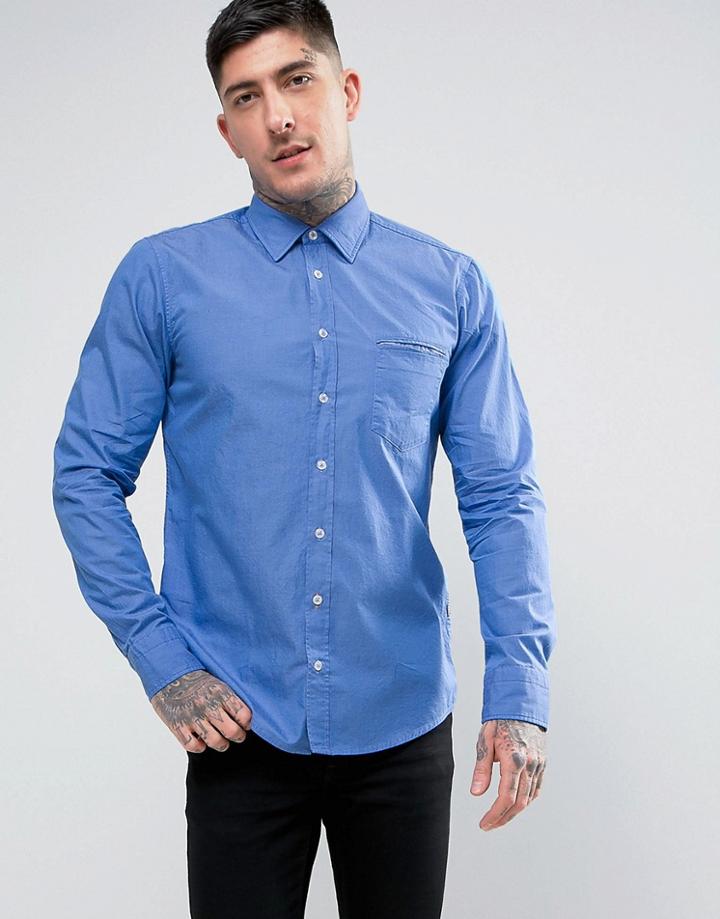 Boss Orange By Hugo Boss Classy Slim Fit Shirt Blue - Blue