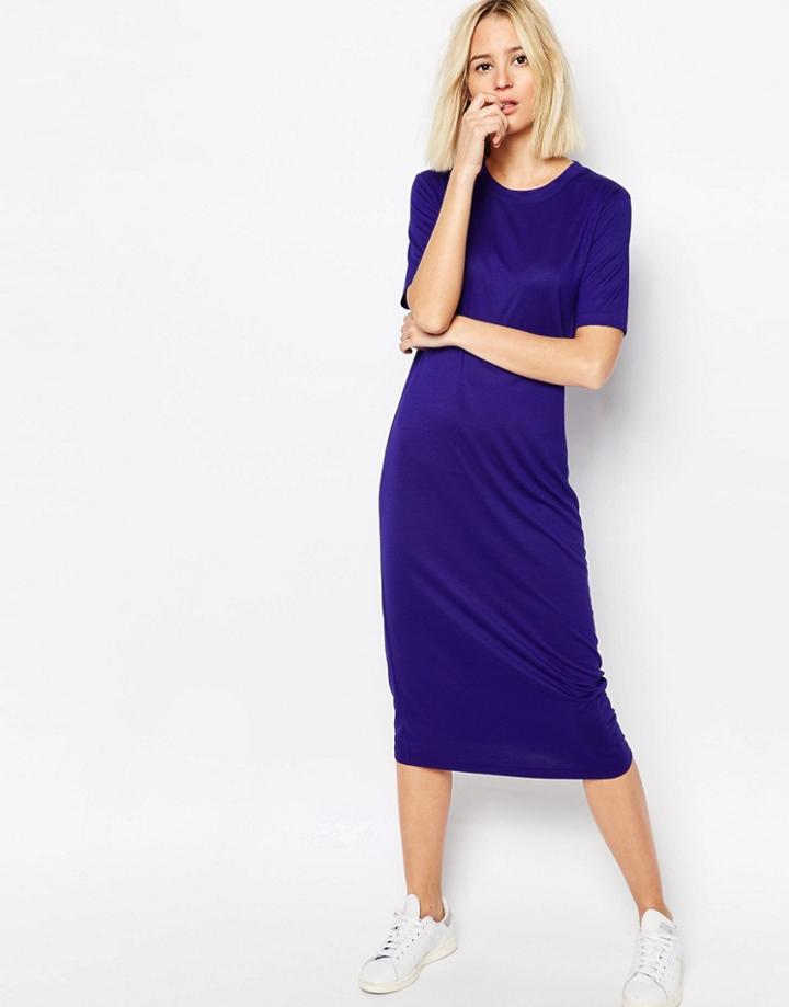 Weekday T-shirt Dress - Strong Blue