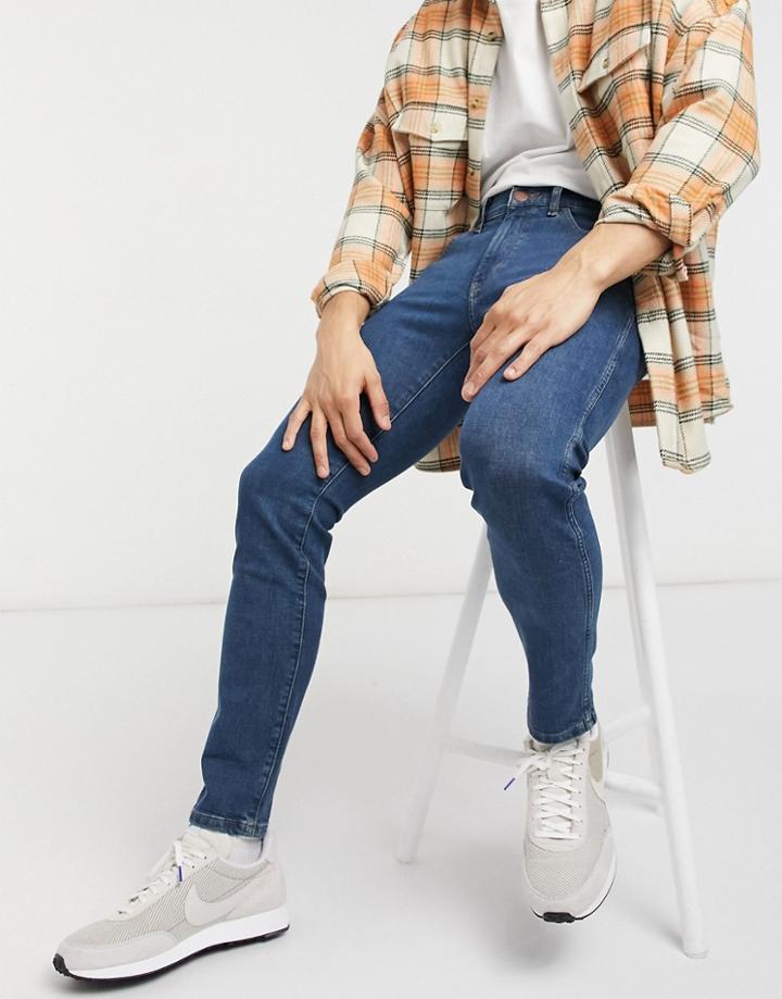 Wrangler Bryson Skinny Jeans In Dark Blue-blues