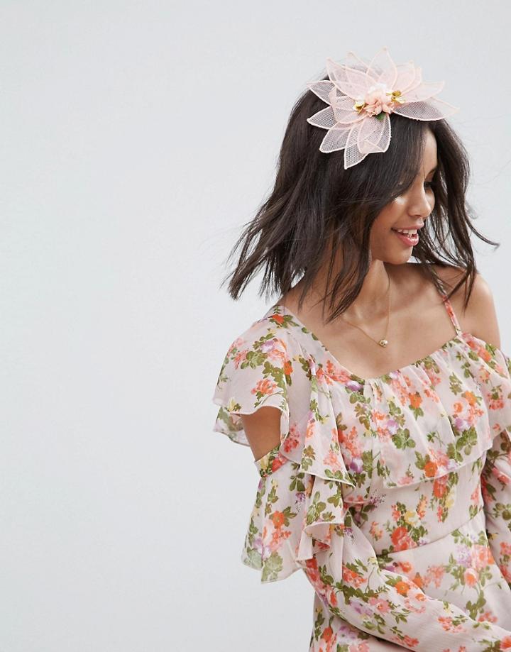Asos Occasion Floral Bloom Facinator Headband - Pink